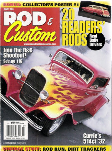 ROD & CUSTOM 2001 APR - JIM BONES NOTEBOOM '50 BUICK WOODIE WAGON + POSTER